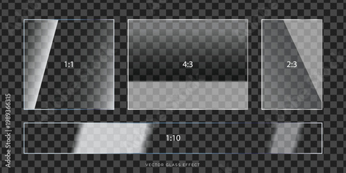 Bild auf Leinwand Vector glass effect with various aspect ratios for design