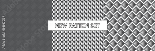Seamless Pattern Set Abstract Geometric Collection Modern Repeating Background Bundle Design
