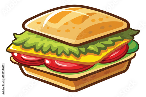 sandwich vector on white background