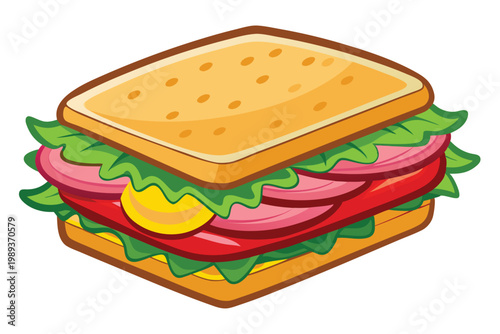 sandwich vector on white background