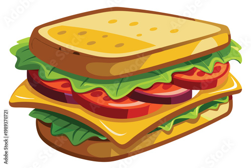 sandwich vector on white background
