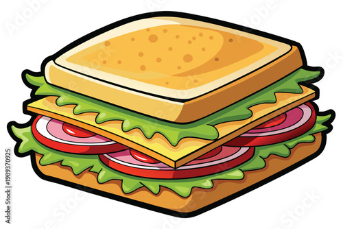 sandwich vector on white background