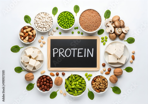 High protein foods for healthy diet and nutrition plan  various sources of protein 