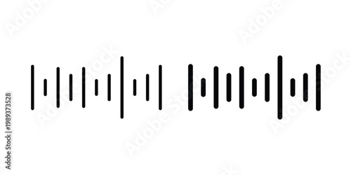 Voice icon in stroke outline style with flat version