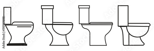 Toilet commode icon vector illustration isolated on white background