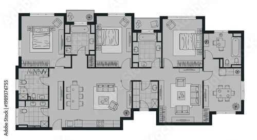 Building Floor Plan View