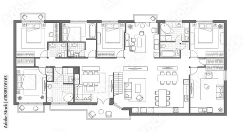 Floor plan representation in two dimensions