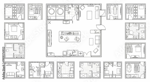 Comprehensive Floor Plan with Multiple Rooms and Spaces
