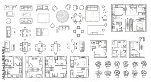 Architectural Symbols and Floor Plans Collection