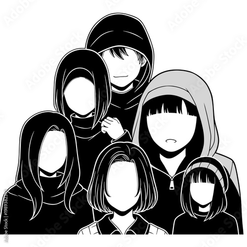 Simple black and white background with a clear division line.