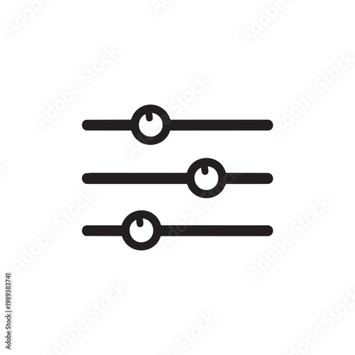 Three horizontal sliders with circles