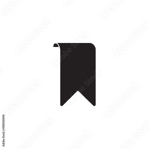 Black bookmark icon on a for web and mobile design