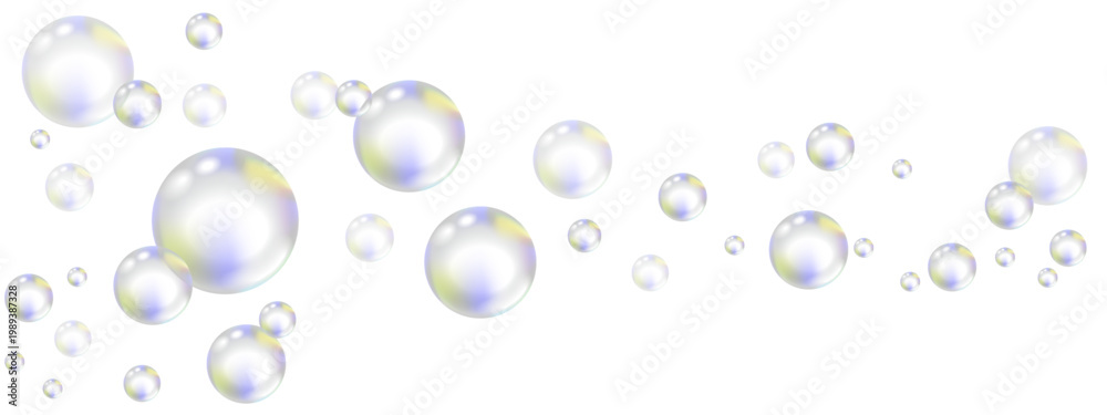 Fototapeta premium transparent rainbow bubbles on a transparent background.ai