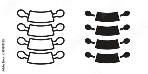 Spinal column icon symbol, logo illustration. Vector graphics web design.