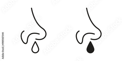 Stuffy nose icon symbol, logo illustration. Vector graphics web design.