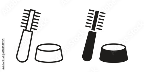 Toilet brush icon symbol, logo illustration. Vector graphics web design.