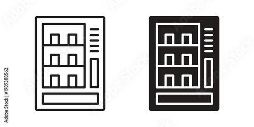 Vending machine icon symbol, logo illustration. Vector graphics web design.
