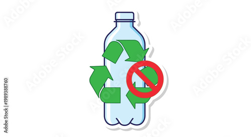 Photos Recycling symbol on plastic bottle icon.