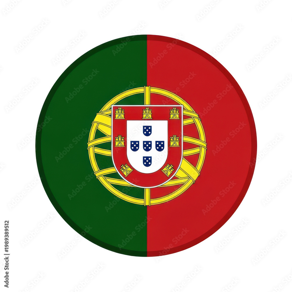 Obraz premium The flag of portugal isolated on transparent background