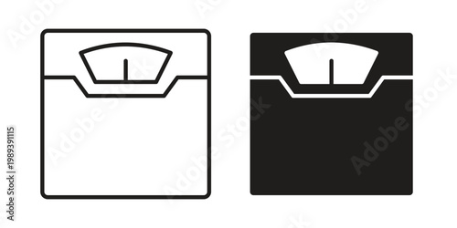 Weight scale icon symbol, logo illustration. Vector graphics web design.