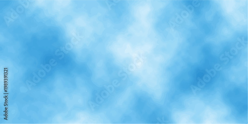 A beautiful bright blue summer sky with white clouds forms a clear nature cloudscape where sunlight fills the atmosphere with light