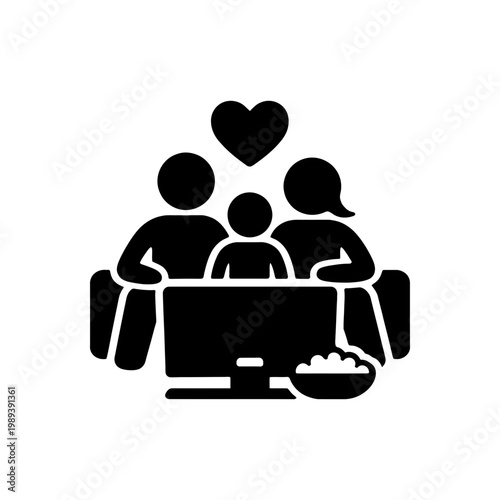 Family Movie Night Together Icon