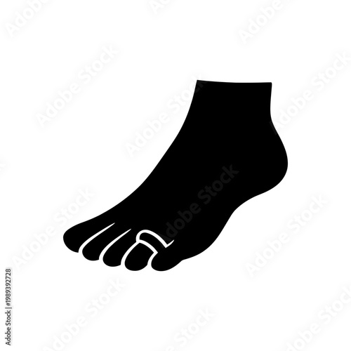 Human Foot Anatomy Silhouette Icon