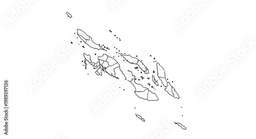 Vector map of Pacific Islands region showcasing geographical Vector illustration