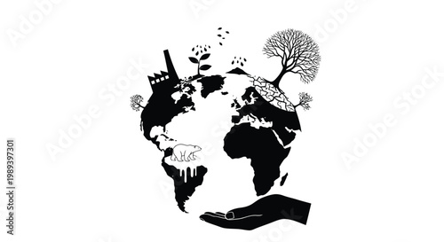 A fragile earth depicting environmental concerns and the need for protection