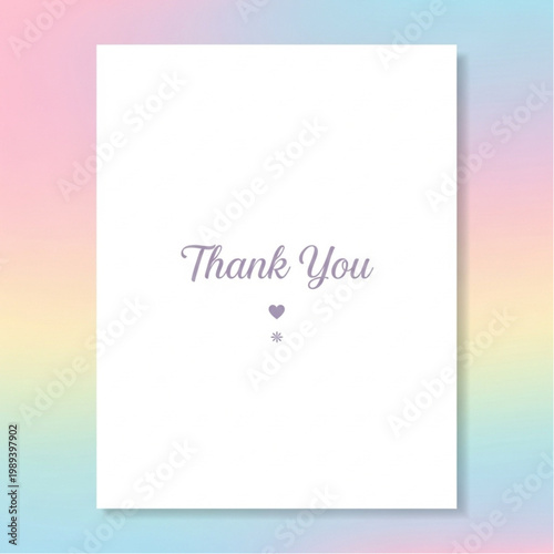 Thank You Card with Heart Symbol.