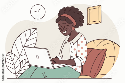 young man working on laptop