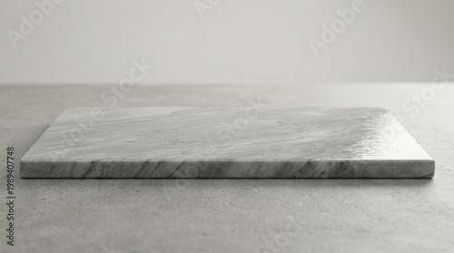 Smooth white marble slab with a thin layer of fragrant oil, soft lighting on texture. travel magazines, destination branding, designed for travel destination branding.