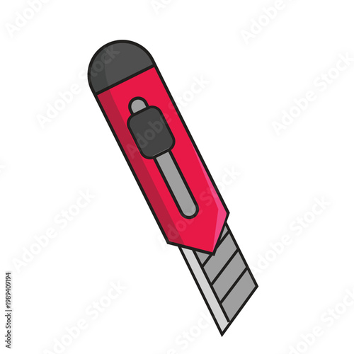 Cutter knife icon vector design template simple and clean
