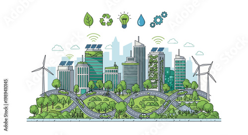 Sustainable Smart City Landscape: Green Buildings, Renewable Energy, and Eco-Friendly Infrastructure