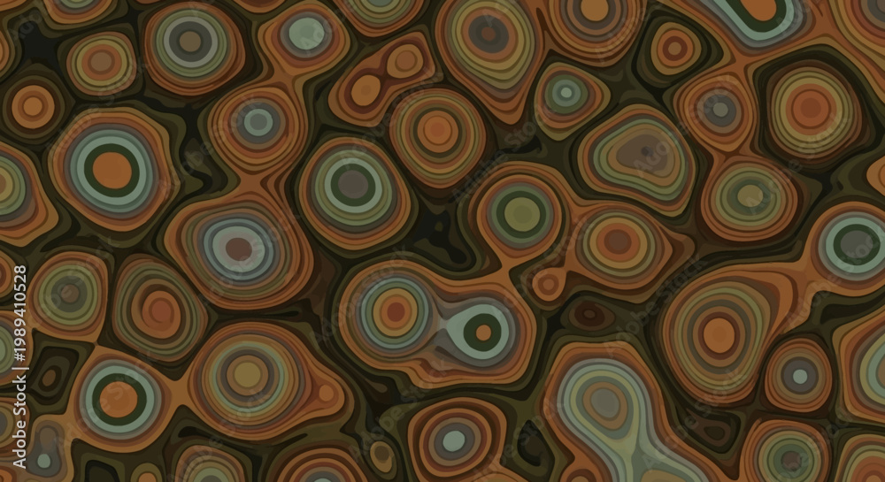 Fototapeta premium Abstract Organic Pattern with Earthy Tones and Concentric Shapes