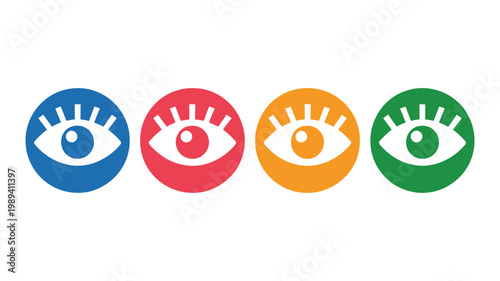 Konstfotografi Eye Icon Vision View Sight Observation Look See Optical Symbol Vector Illustrati