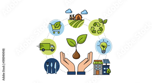 Sustainable Agriculture and Eco-Friendly Lifestyle Concept