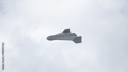 Unmanned aerial vehicle against the sky, 3D drone