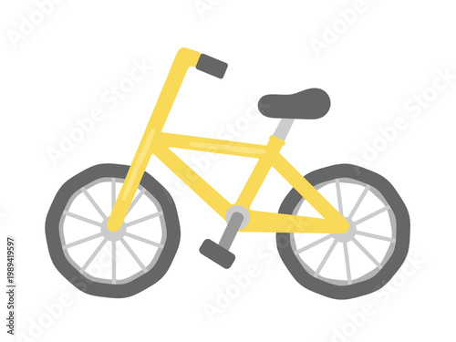 黄色の自転車　イラスト