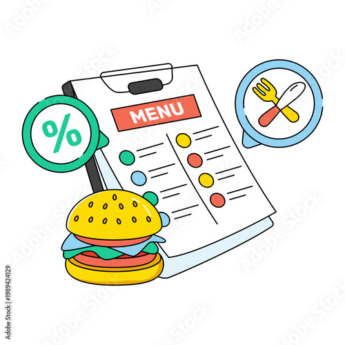 Premium download icon of food menu