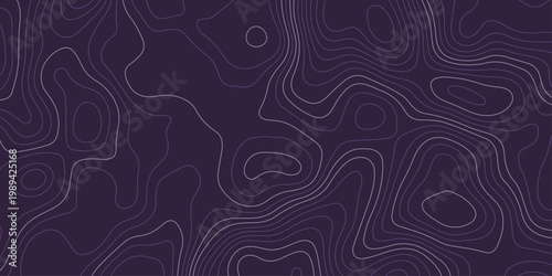 Abstract Topographic Contour Map Background With Smooth color Terrain Lines and Minimal Design.