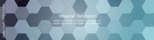 落ち着いたダークグレーの六角形モザイク背景 上品でシンプルなWebバナー用