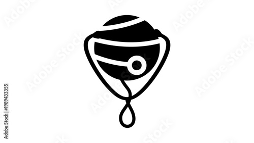 World Health Day symbol, black isolated silhouette