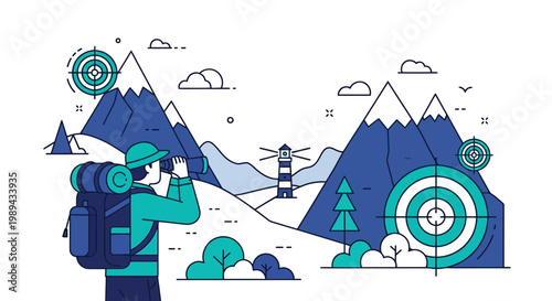 Defining Objectives and Business Strategy Goal Concept