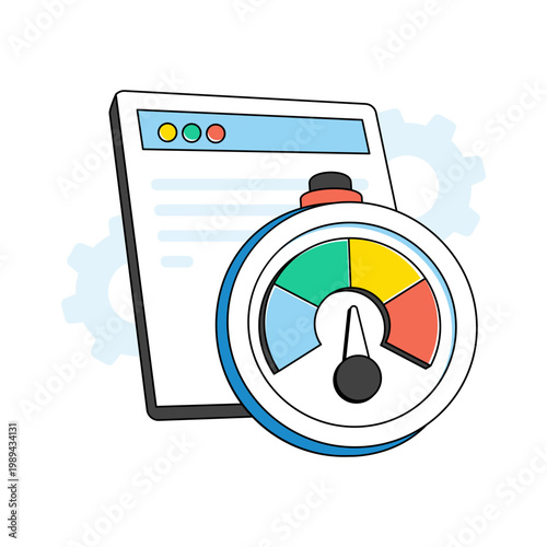 Modern design icon of web speed optimization 