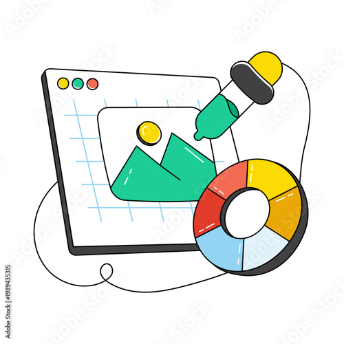 Unique design icon of color selection 