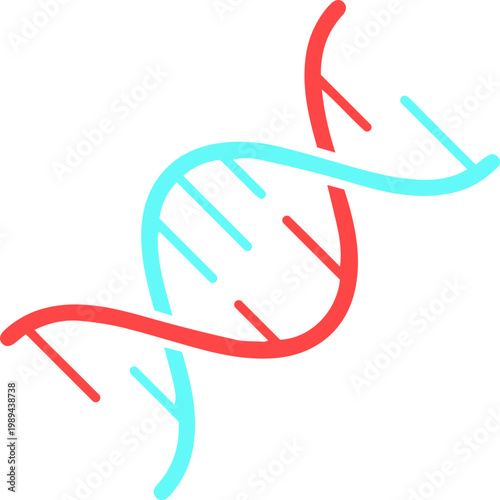 Stylized DNA Double Helix Graphic