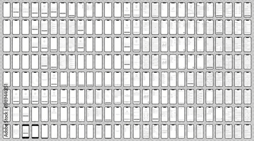 Comprehensive mobile app wireframe kit featuring a vast collection of smartphone user interface templates for UX design, including login screens, dashboard layouts, profile pages and apps settings.