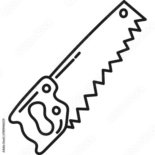 Hand Saw Construction Tool Icon
