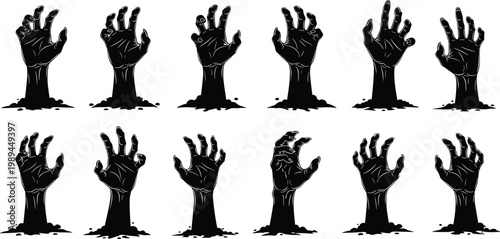 Colorful vector illustration of a diverse group of people raising their hands and arms with open palms as a symbol of charity, voting, or volunteer business